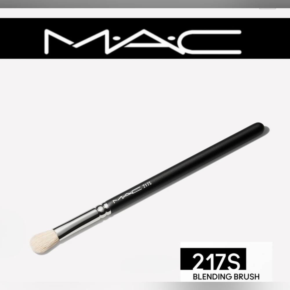 Mac Cosmetics 217S Blending Brush Brand New Authentic Synthetic - Picture 2 of 14